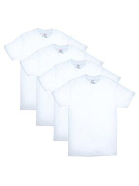4 Pack Men's Crewneck Undershirts Moisture Wicking T-Shirts